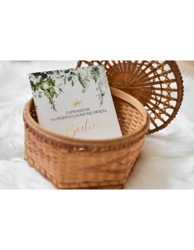 Zaproszenia – Botaniczne Zaproszenia Komunie Drukowane