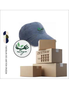 Czapka Odzież FIRMOWA z LOGO Grafiką Personalizowany Projekt 12 sztuk
