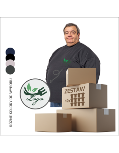 Sweter MĘSKI Odzież Reklamowa Dla Firmy Indywidualna GRAFIKA LOGO 12 sztuk