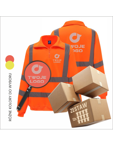 Odzież Reklamowa Firmowa z Twoim LOGO Bluza męska odblaskowa Dla NIEGO12szt