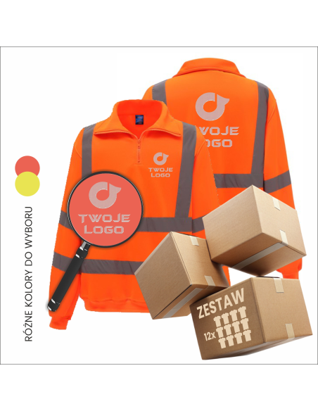 Odzież Reklamowa Firmowa z Twoim LOGO Bluza męska odblaskowa Dla NIEGO12szt