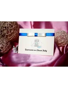 Zaproszenia – Chrzest Święty Kokardą Chłopca Dziewczynki