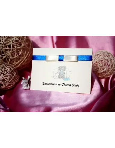 Zaproszenia – Chrzest Święty Kokardą Chłopca Dziewczynki