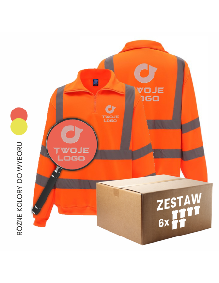 Odzież Reklamowa Firmowa z Twoim LOGO Bluza męska odblaskowa Dla NIEGO12szt