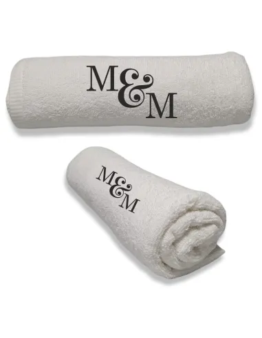 Ręcznik z Haftem Prezent Inicjały dla Małżeństwa na Prezent