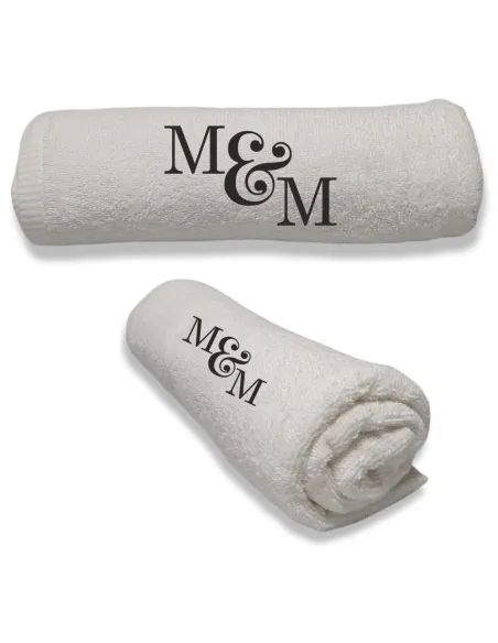 Ręcznik z Haftem Prezent Inicjały dla Małżeństwa na Prezent