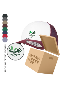 Czapka z daszkiem PERSONALIZOWANY HAFT Twój projekt Twoje logo 6 sztuk