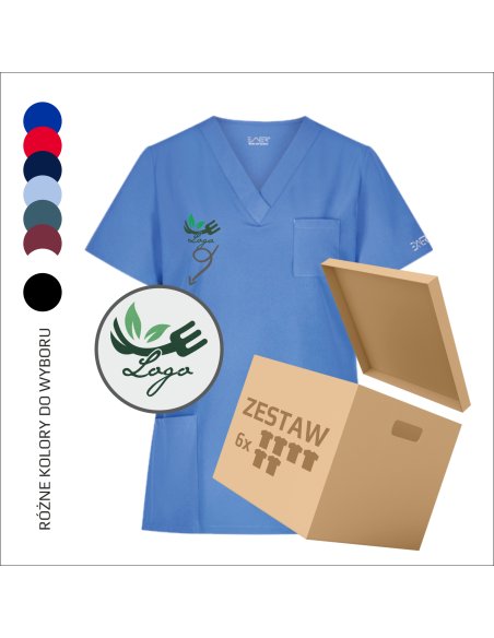 Odzież Firmowa Tunika DAMSKA z Dowolnym Logo Reklamowym Grafiką 12 sztuk