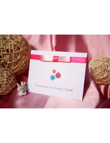 Zaproszenia – Chrzest Święty Kokardą Chłopca Dziewczynki