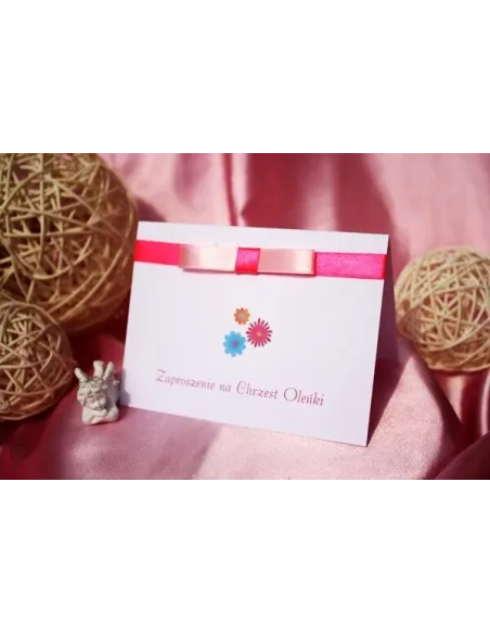 Zaproszenia – Chrzest Święty Kokardą Chłopca Dziewczynki