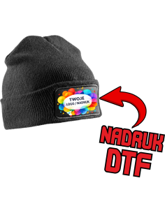 Dzianinowa czapka ODZIEŻ REKLAMOWA NADRUK DTF Logo grafika 20 sztuk