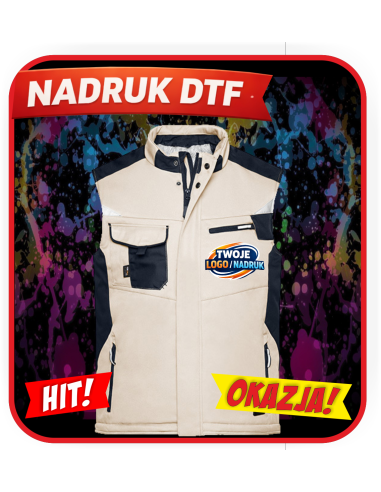 Kamizelka softshell z podszewką ODZIEŻ REKLAMOWA NADRUK DTF Logo 20 szt