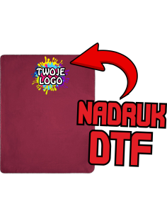 Koc polarowy firmowa PERSONALIZACJA NADRUK DTF Twoja grafika 10 SZT