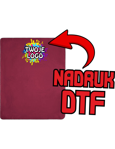 Koc polarowy firmowa PERSONALIZACJA NADRUK DTF Twoja grafika 10 SZT