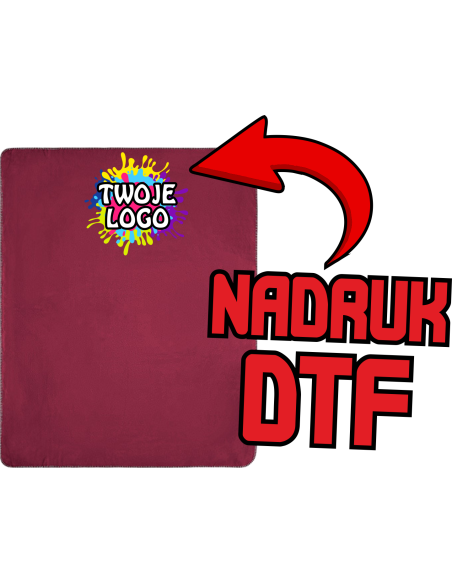 Koc polarowy firmowa PERSONALIZACJA NADRUK DTF Twoja grafika 10 SZT