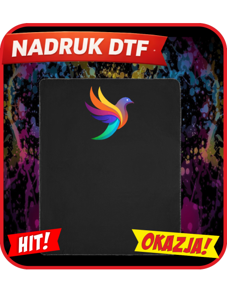 Koc polarowy ODZIEŻ REKLAMOWA NADRUK DTF Logo grafika 20sztuk