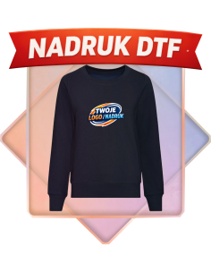 Damska bluza odzież reklamowa DTF logo trwały nadruk pełny kolor