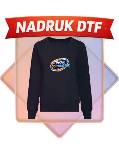 Damska bluza odzież reklamowa DTF logo trwały nadruk pełny kolor