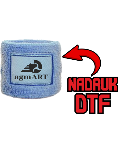 Wristband odzież reklamowa DTF logo trwały nadruk pełny kolor