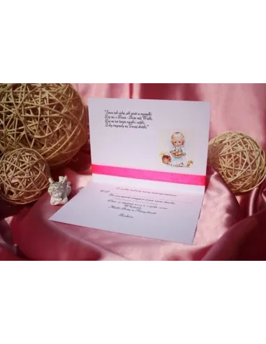 Zaproszenia – Chrzest Święty Kokardą Chłopca Dziewczynki