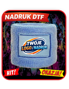 Wristband ODZIEŻ REKLAMOWA NADRUK DTF Logo grafika 20sztuk