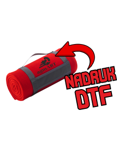 Koc polarowy odzież reklamowa DTF logo trwały nadruk pełny kolor