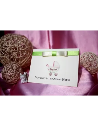Zaproszenia – Chrzest Święty Kokardą Chłopca Dziewczynki