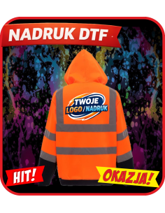 Bluza odblaskowa firmowa PERSONALIZACJA NADRUK DTF Twoja grafika 10 SZT