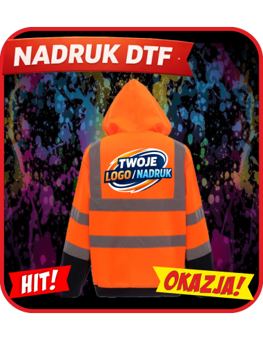 Bluza odblaskowa firmowa PERSONALIZACJA NADRUK DTF Twoja grafika 10 SZT
