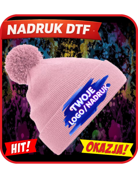 Dziecięca czapka odzież reklamowa DTF logo trwały nadruk pełny kolor