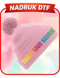 Dziecięca czapka reklamowa PERSONALIZACJA NADRUK DTF Twoja grafika 10 SZT