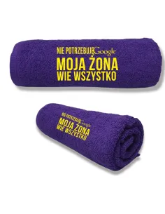 Ręcznik z Twoim Haftem Imieniem Prezent dla Żony z Haftem