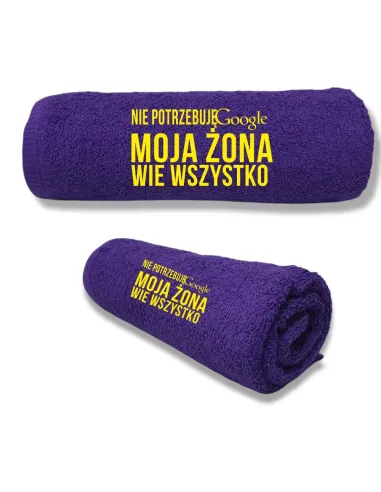 Ręcznik z Twoim Haftem Imieniem Prezent dla Żony z Haftem