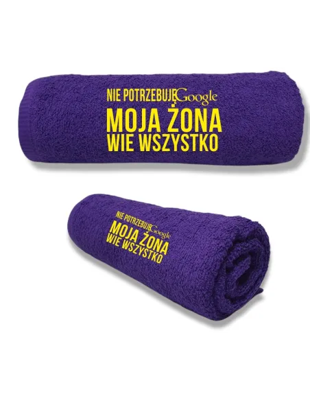 Ręcznik z Twoim Haftem Imieniem Prezent dla Żony z Haftem