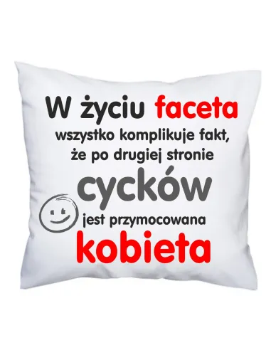 Foto Poduszka Śmieszna Erotyczna Nadrukiem Życiu Faceta