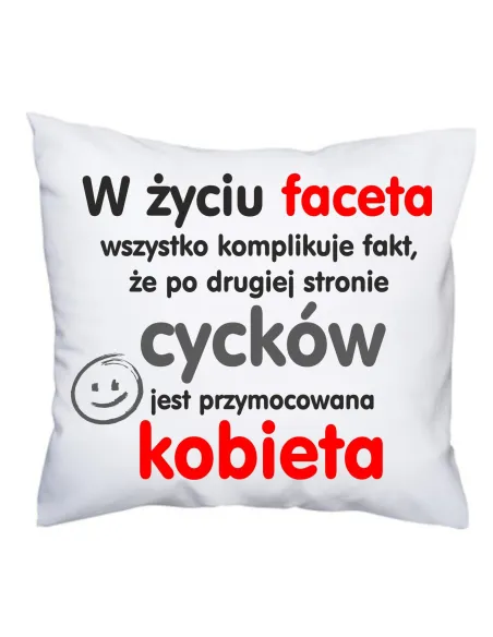 Foto Poduszka Śmieszna Erotyczna Nadrukiem Życiu Faceta