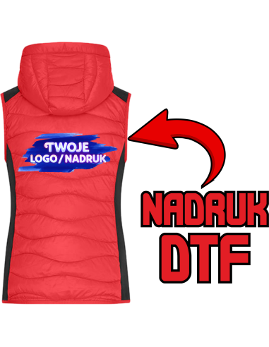 Damska kamizelka ODZIEŻ REKLAMOWA NADRUK DTF Logo grafika 20sztuk
