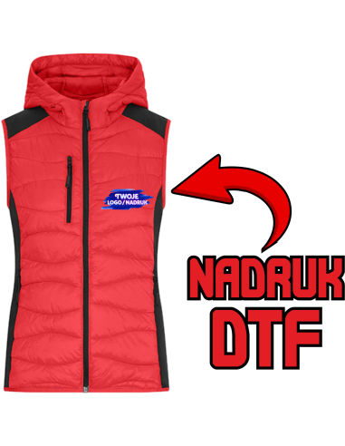 Damska kamizelka ODZIEŻ REKLAMOWA NADRUK DTF Logo grafika 20sztuk