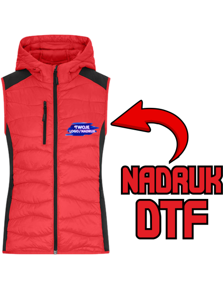 Damska kamizelka ODZIEŻ REKLAMOWA NADRUK DTF Logo grafika 20sztuk