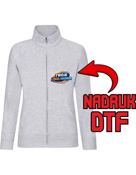 Damska bluza dresowa ODZIEŻ REKLAMOWA NADRUK DTF Logo grafika 20sztuk