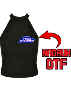 Krótki top damski firmowa PERSONALIZACJA NADRUK DTF Twoja grafika 10 SZT
