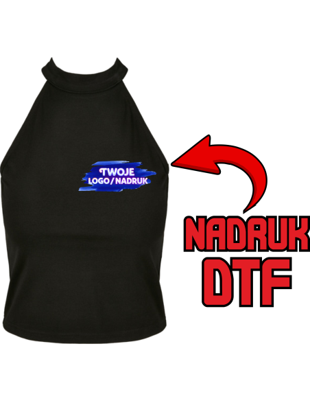 Krótki top damski firmowa PERSONALIZACJA NADRUK DTF Twoja grafika 10 SZT
