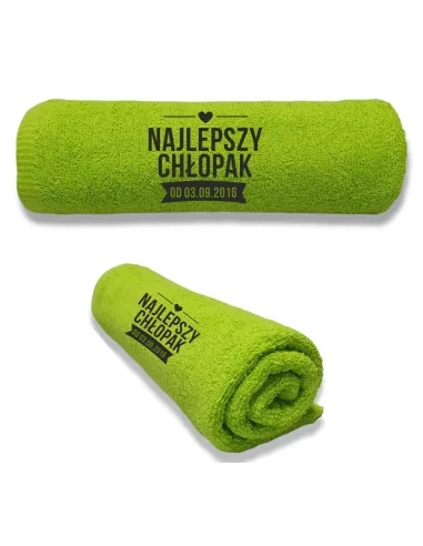 Ręcznik z Haftem Prezent Najlepszego Chłopaka na Prezent