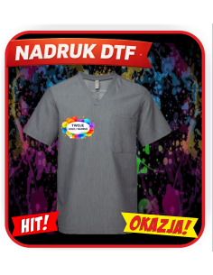 Tunika męska odzież reklamowa DTF logo trwały nadruk pełny kolor