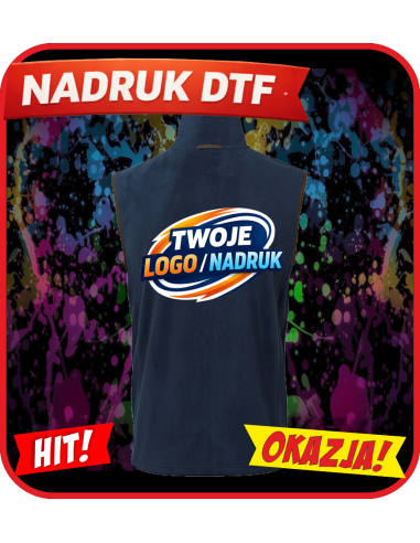 Męska kamizelka polarowa firmowa PERSONALIZACJA NADRUK DTF Twoja grafika 10 SZT