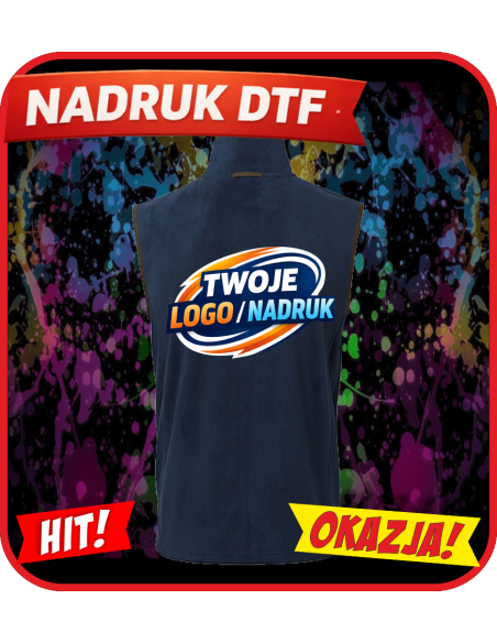 Męska kamizelka polarowa firmowa PERSONALIZACJA NADRUK DTF Twoja grafika 10 SZT