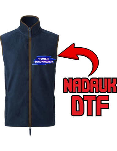 Męska kamizelka polarowa ODZIEŻ REKLAMOWA NADRUK DTF Logo grafika 20sztuk