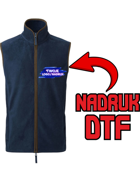 Męska kamizelka polarowa ODZIEŻ REKLAMOWA NADRUK DTF Logo grafika 20sztuk