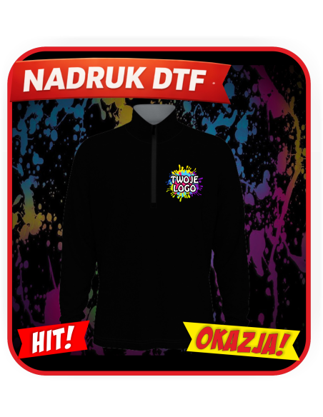 Męski sweter odzież reklamowa DTF logo trwały nadruk pełny kolor