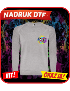 Męska bluza odzież reklamowa DTF logo trwały nadruk pełny kolor